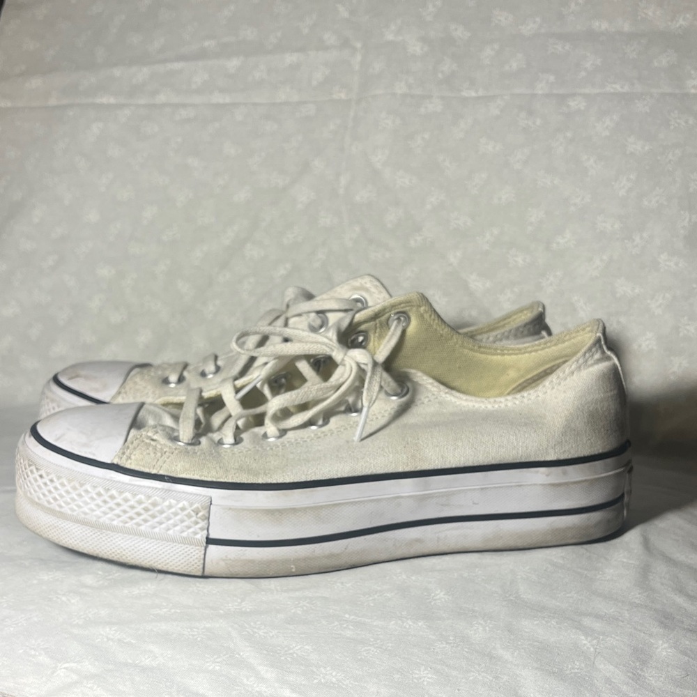 White Platform Converse